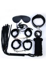 Fantezi 7'li Kırbaç ve Kelepçe Set NightLight 8014