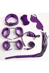 Fantezi 7'li Kırbaç ve Kelepçe Set NightLight 8014