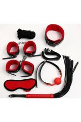 Fantezi 7'li Kırbaç ve Kelepçe Set NightLight 8014