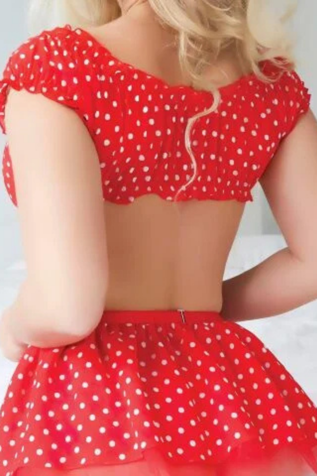 Kırmızı Tül Etekli Erotik Jartiyer NightLight 3723