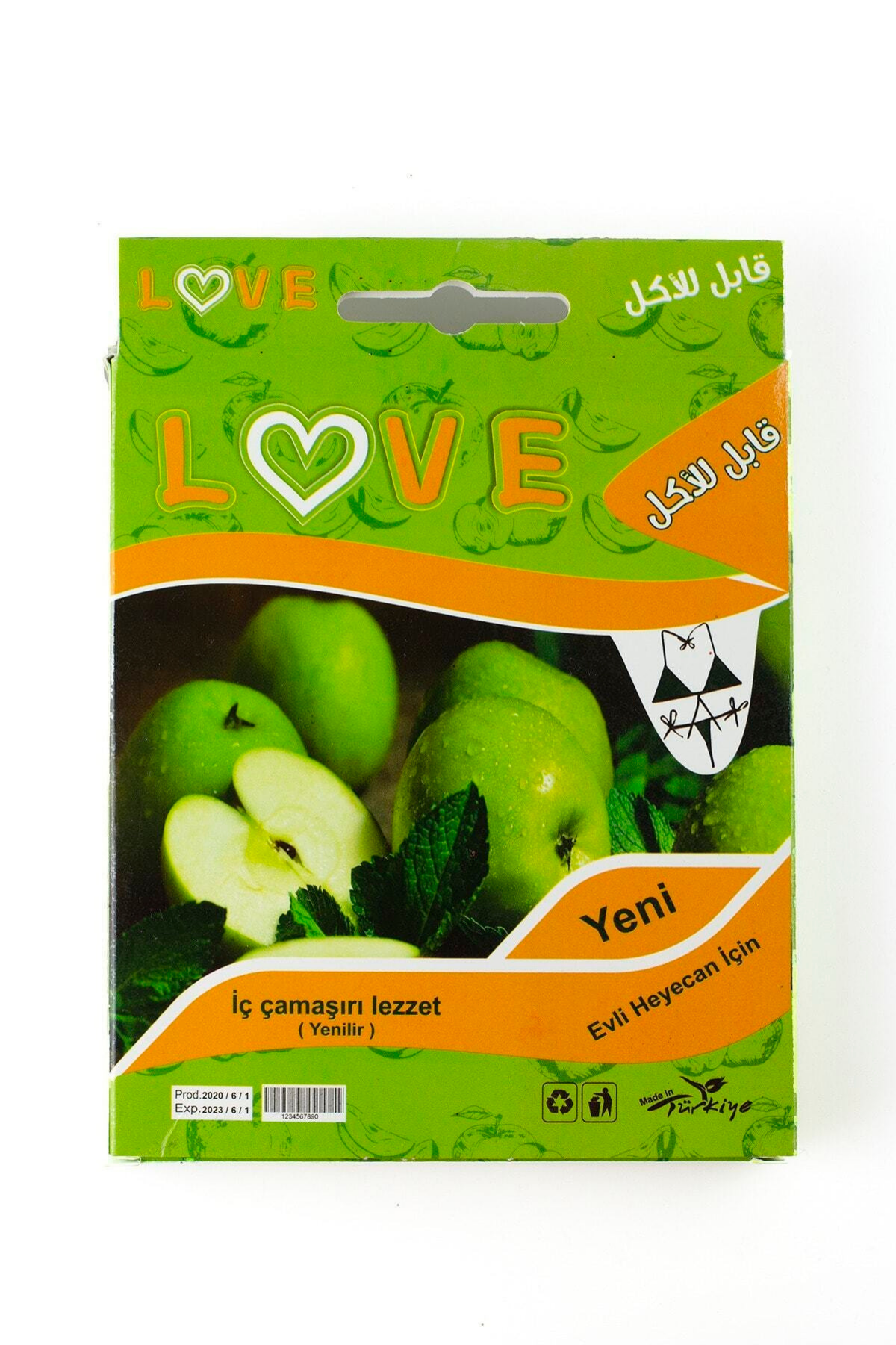 Elma Aramolı Yenilebilir Kadın İç Çamaşırı