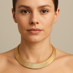 ✨ Zarif Dokunuşun Gücü: Altın Yassı Formlu Klasik Kolye ✨