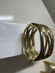 Gold Plaka Serbest Plaka Kelepçe Bileklik
