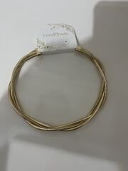 Üç Sıralı Gold Yılan Choker Kolye