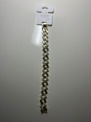 Kalın Form Zirkon Taş Detaylı Gold Kaplama Kadın Bileklik – Işıltılı ve Şık Tasarım