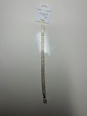 Dikdörtgen Form Zirkon Taş Detaylı Gold Kaplama Kadın Bileklik – Lüks ve Işıltılı Tasarım