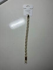 Zirkon Taş Detaylı Zincir Form Gold Kaplama Kadın Bileklik – Şık ve Işıltılı Tasarım