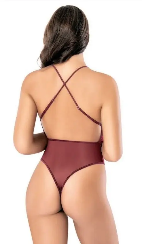 Kadın Bordo Dantelli Transparan Body Sabahlık Takımı – Tutkulu ve Zarif Şıklık 3513