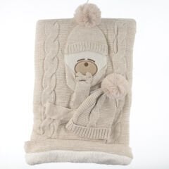 Triko Welsoft Astarlı Battaniye ve Bere Seti lüx