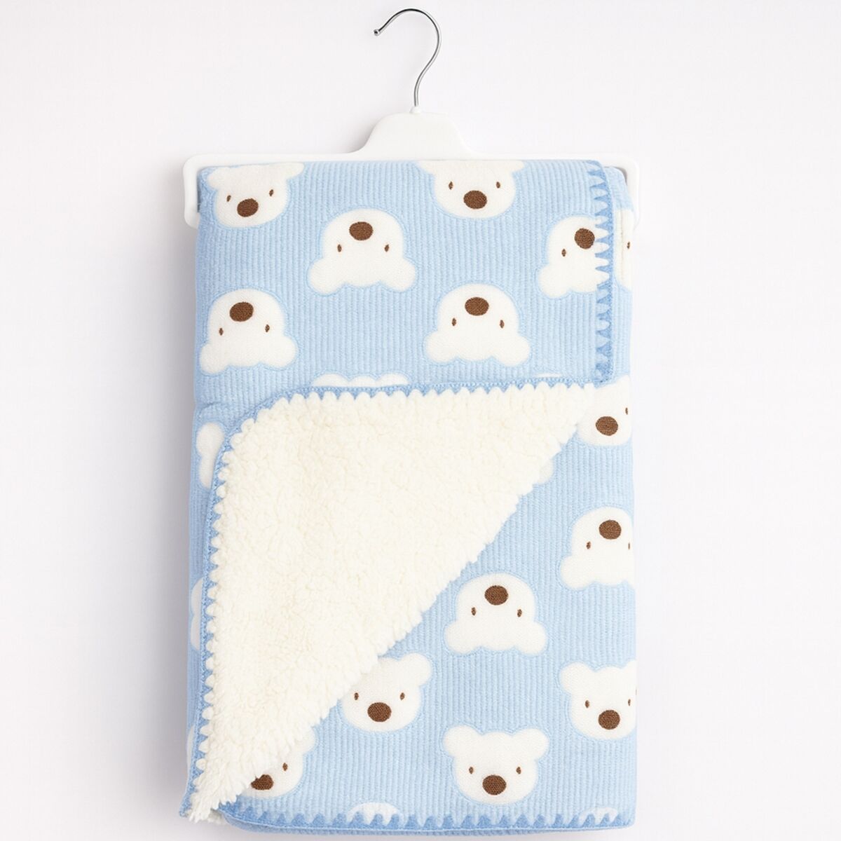 Welsoft Astarlı Ayı Desenli Bebek Battaniyesi