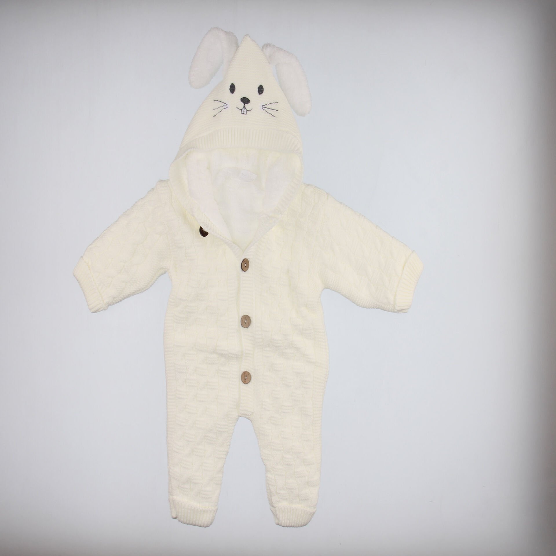 Welsoft Astarlı Tavşan Kulaklı Triko Bebek Tulum