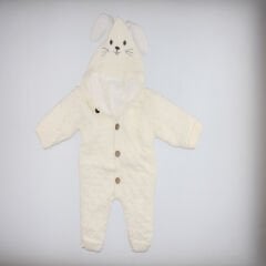 Welsoft Astarlı Tavşan Kulaklı Triko Bebek Tulum