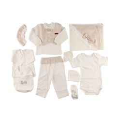 Triko Soft Yelekli 10’lu Hastane Çıkış Seti