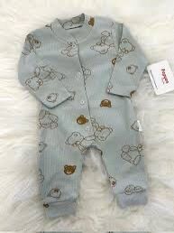 Ayıcık Kabartmalı Yumuşak Bebek Tulum – 0-3 Ay – 3-6 Ay – 6-9 Ay