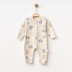 Fil Desenli Kabartmalı Yumuşak Bebek Tulum – 3 Ay – 6 Ay – 9 Ay – 12 Ay