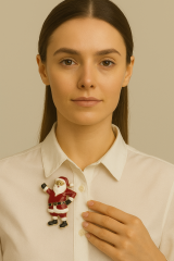 Noel Baba Broşu – Yılbaşı Özel Tasarım Aksesuar