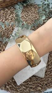 Geometrik Kesim Gold Kadın Bilezik – Modern ve Şık Tasarım