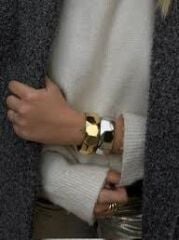 Geometrik Kesim Gold Kadın Bilezik – Modern ve Şık Tasarım