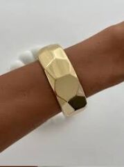 Geometrik Kesim Gold Kadın Bilezik – Modern ve Şık Tasarım