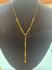 Gold Şans Figürlü Zincir Kolye – Ay Yıldız, Nazar Gözü ve Fatma Eli Detaylı Özel Tasarım Y KOLYE