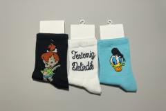 3’lü Desenli Unisex Soket Çorap Seti Karakter Figürlü ve Yazılı Çorap