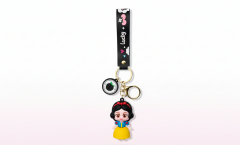 Prenses Figürlü Askılı Anahtarlık – Renkli Silikon Kayışlı Çanta ve Anahtar Aksesuarı