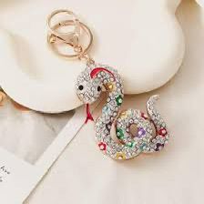 Çok Renkli Taşlı Yılan Anahtarlık