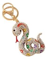 Çok Renkli Taşlı Yılan Anahtarlık