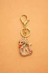 Çok Renkli Taşlı Yılan Anahtarlık